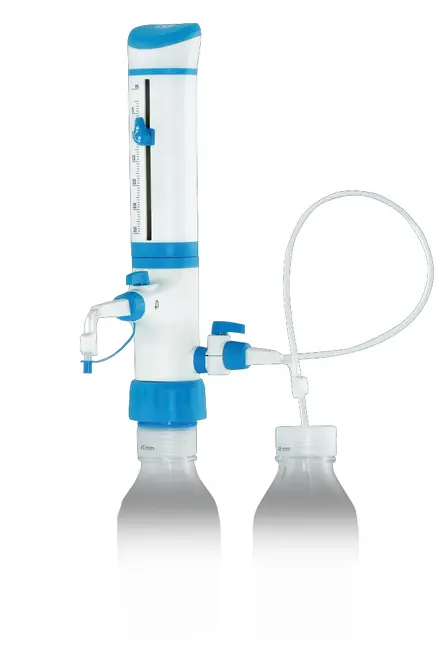 Bottle Top Dispenser with Recirculating Valve, Volume Range 2.5mL - 30mL